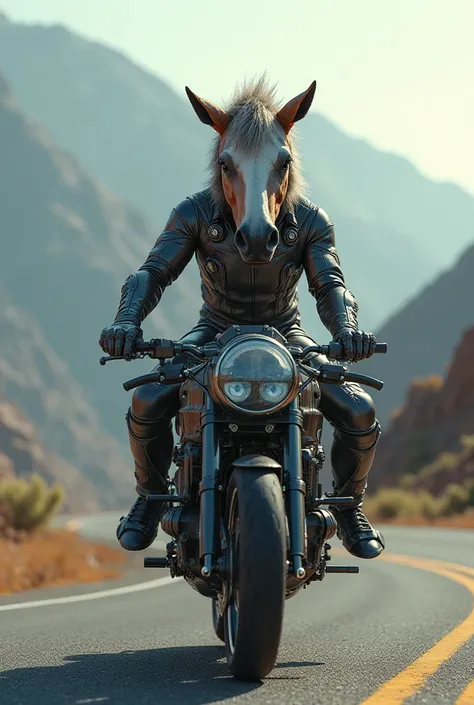 horse. Ok motorcyclist body 