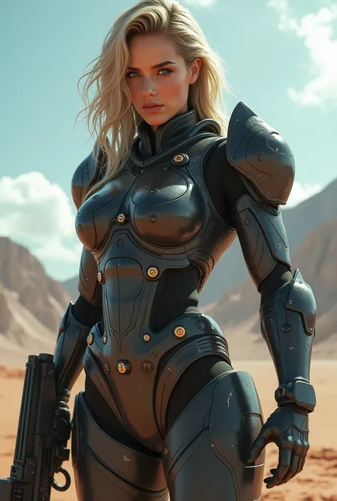 8k, UHD, Realistic, full body, Beautiful, captivating, female super soldier from 20 and Back project, depending the Kuiper Belt from Draconian, heavily armored, advanced weapons, based on Planet X