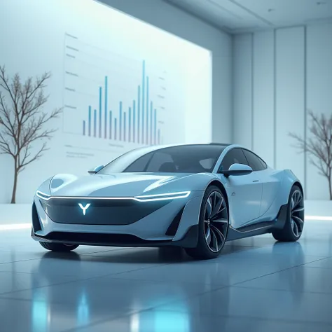  Image of an EV car , logo while viewing the power chart,No , No Text ,