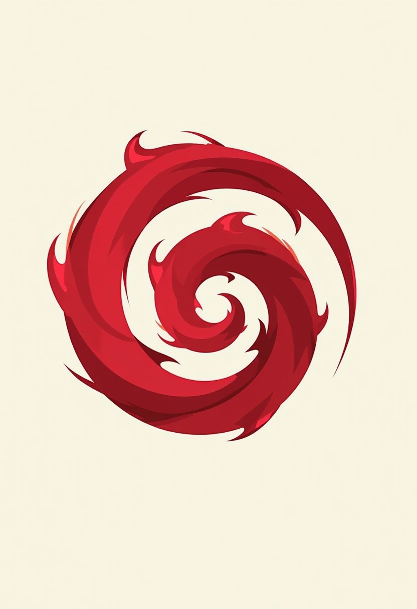 Logo of uzumaki red spiral crest