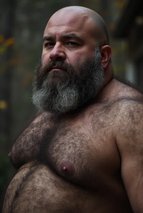 8K Very Best Highest Realistic very Realistic real 8K very detailed highly photorealistic very real realistically detailed very lifelike photo of a Very Sexy handsome big bearded and rugged hairy burly muscular chubby beefy bulked up bald daddy bear man, w...