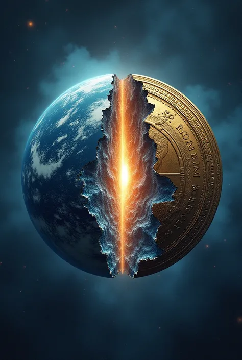  Imagine the shape of the earth flat earth ,  but what I imagined was like a metal coin where there were two sides /muka.. top and bottom .

 We talked about the top side before .  What if there was a new world life similar to the world inside the Antarcti...