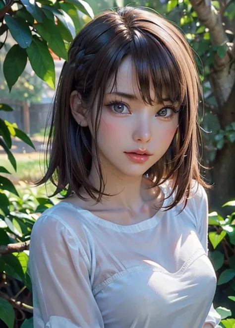 (nsfw:-1), (Masterpiece:1.3), (8k,  photorealistic,  RAW photo,  best quality : 1.4), 
( 1 girl in the bush),  beautiful faces , ( Realistic Face), 
  beautiful hairstyle ,  
Realistic eyes,  beautiful detailed eyes, 
(realistic skin),  Beautiful skin, 
( ...