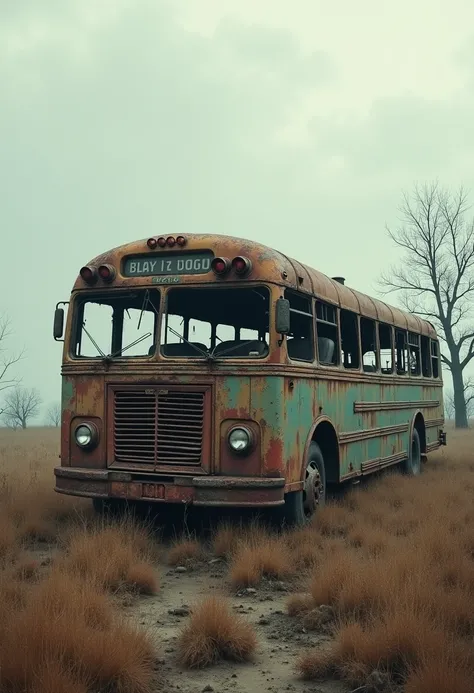 Draw a abandoned bus