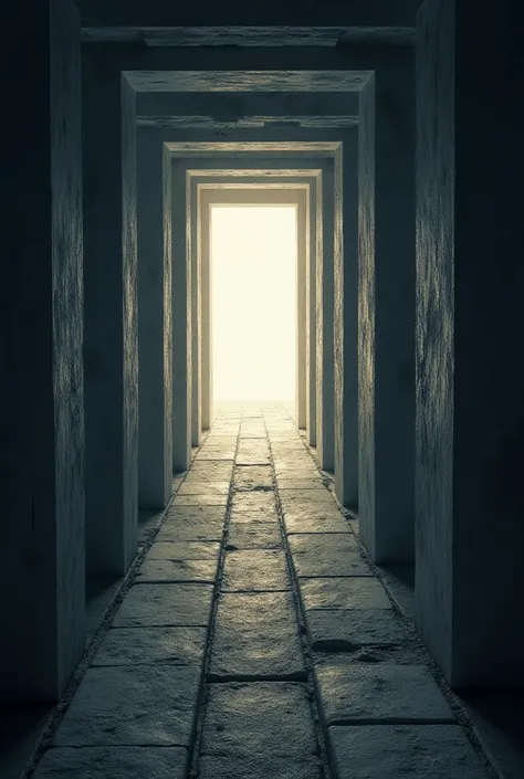 A symbolic representation of a path or maze leading towards clarity, with soft light shining through an open door or clear path. The image should suggest discovery, unlocking inner knowledge, and navigating through complexity.