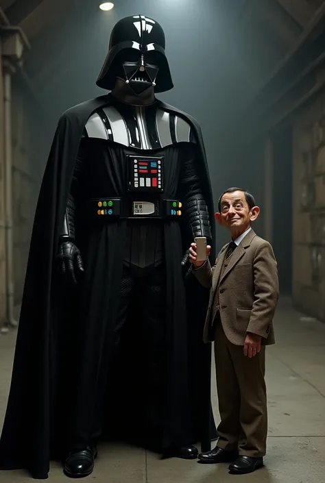 Dark Vador et Mr Bean prenant un selfie 