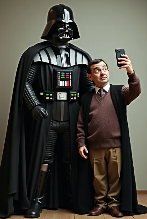 DarkVador and Mister Bean taking a selfie 