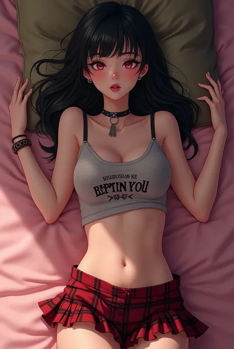 9
Andy
Remix
Prompts
Copy
arafed woman lying on a bed with a old pink blanket, top with inscriptions and drawing, red and black plaid miniskirt, You can see his abdomen, sensual image without being vulgar, shiny jet black hair, fringe, hair falls to the si...