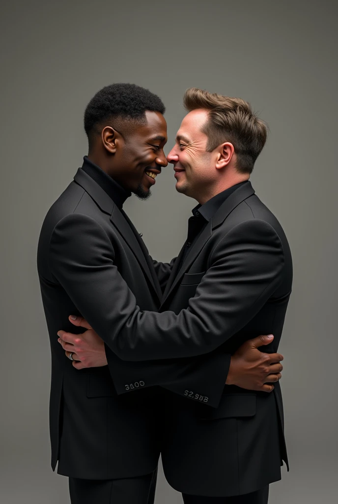 Generate elon musk hugging black man