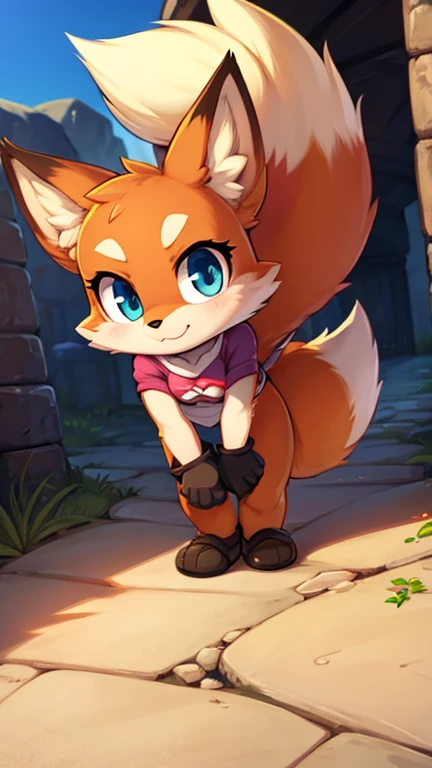 Female furry hedgefox tiny toons adventure style 