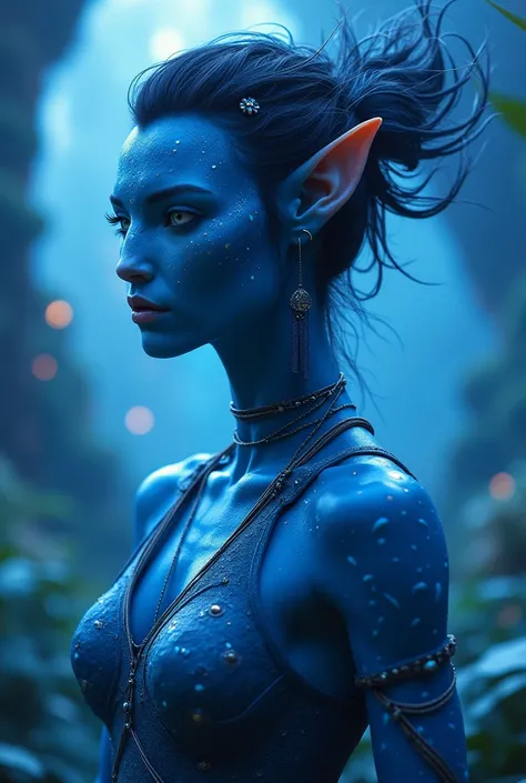 Blue James Cameron pretty female avatar