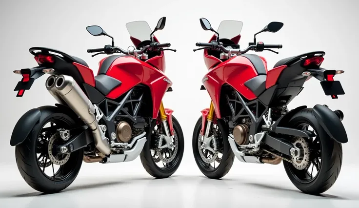 2025 Ducati Multistrada V4 S colour red and white front and back side pic 