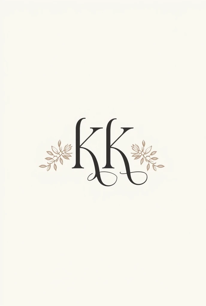 A logo for a wedding using KK letters