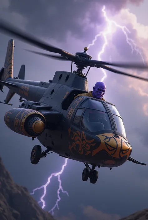 Make image Thanos clour helecopter 
