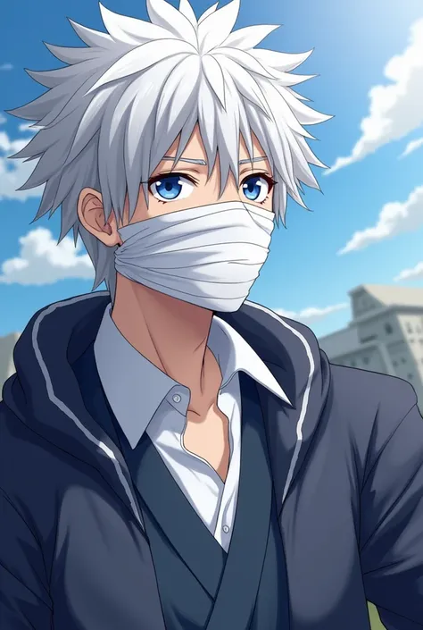 Create my Jujutsu kaisen character 

Name: Gray
Last name: Shiryus
Age: 25
Tall: 5'6
Gender: Male
Hair: white hair
Eye color: The right eye is black, the left eye is sapphire blue, they sparkle like crystals.
Eyelash: white
Power: Crystal 
Usually wrap a w...