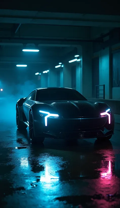 
Highlight the rear taillights and front LED headlights in a dimly lit setting. Show how the lights glow dynamically when turned on, creating a futuristic aesthetic.

