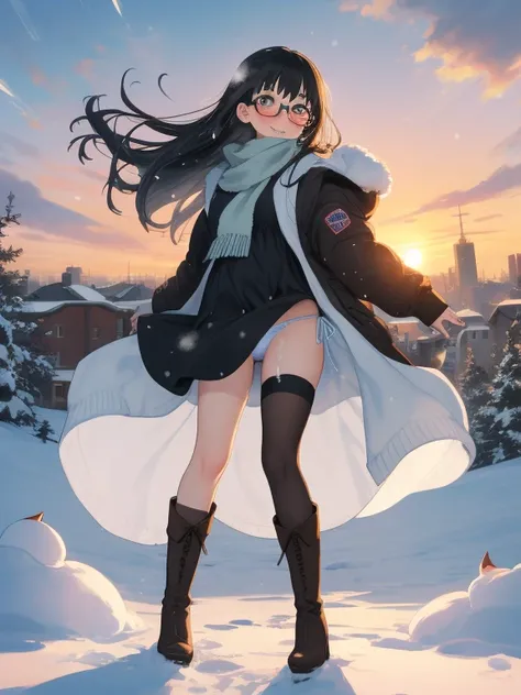  score_9,  score_8_  up,  score_7_  up,  score_6_  up,  score_5_  up,  score_4_  up,Anime BREAK ，nsfw，Masterpiece，  Top Quality  , (nsfw, Censorship off  )，   fisheye lenses  ， cute petite young sows  ，  young girl， beautiful black hair，  long hair，Stylish...