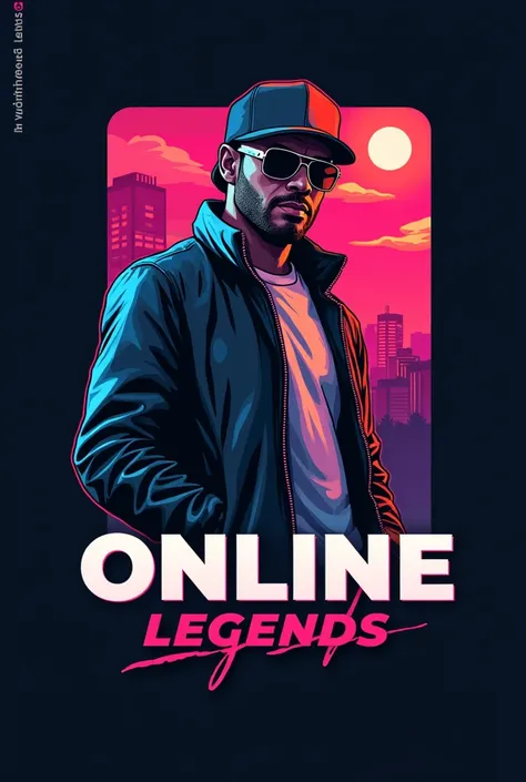 Logo for YouTube channel focused on GTA with the name of online legends