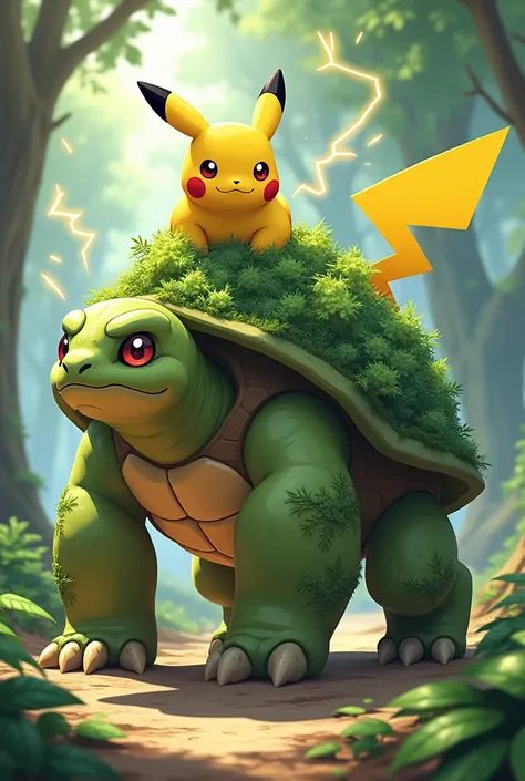 fusion of torterra and pikachu