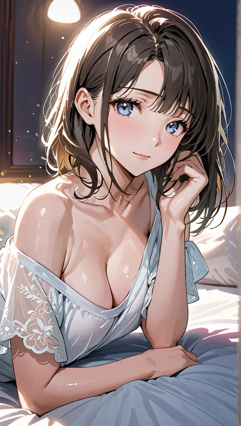 cute、Beautiful work、Light production,((Highest quality、masterpiece、Highest quality、High resolution、8k、detailed、ultra-detailed:1.3)),( best quality ,  high resolution),   adult woman, Soft light