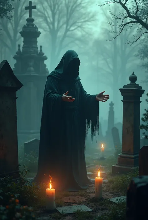 A very realistic kind of witchcraft in the cemetery 