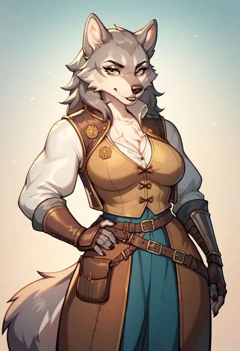 furry,самка wolf,wolf, girl,warrior monk ,  light clothing ,  medieval vest, warrior monk 