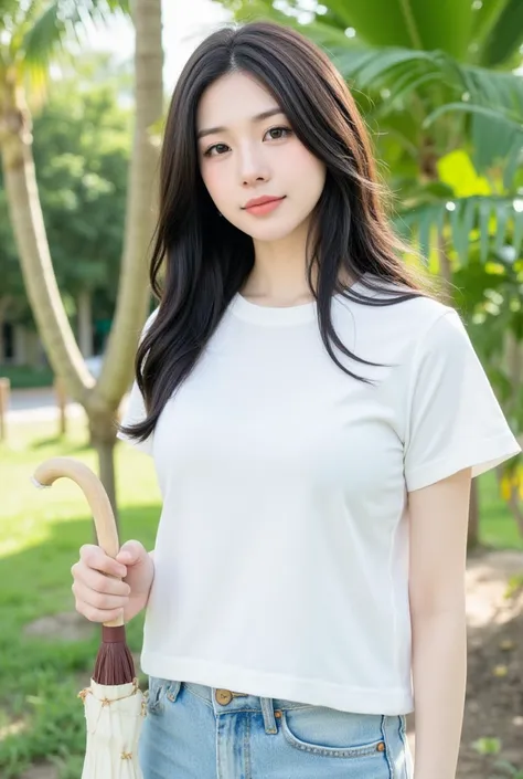 ((The most masterpiece )), (( measurements)), ((オマンコ  Realistic)), ((8k))  ((  pretty girl )) ,(( white t-shirt and tight jeans)), Japan, 30 years old, Beautiful woman, slender, sony slr photography, Look at the camera, cute, ,  Nature,   Realistic,  posin...