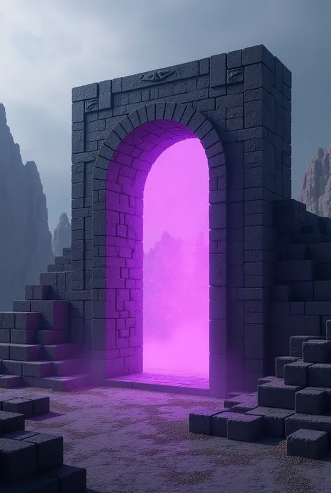 A portal that looks like a Nether portal but real