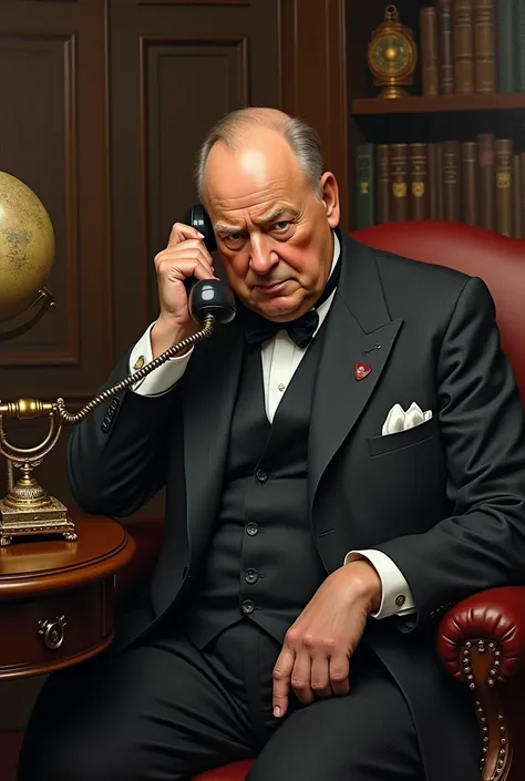 Winston Churchill on phone 