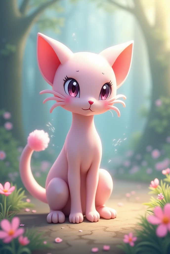 The mix between Mew and Mewtwo from Pokémon