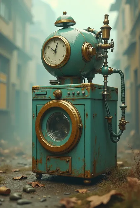 Mixed washing machine and clock