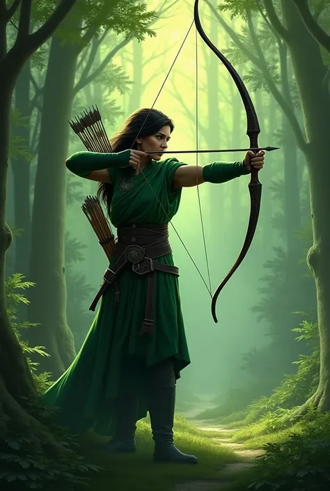 green archer background 