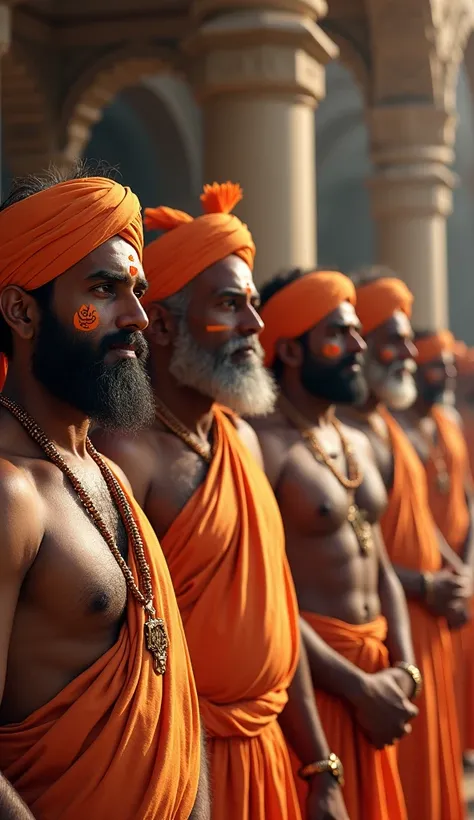 Hindu traditional men  with  stylish tilak on forehead 