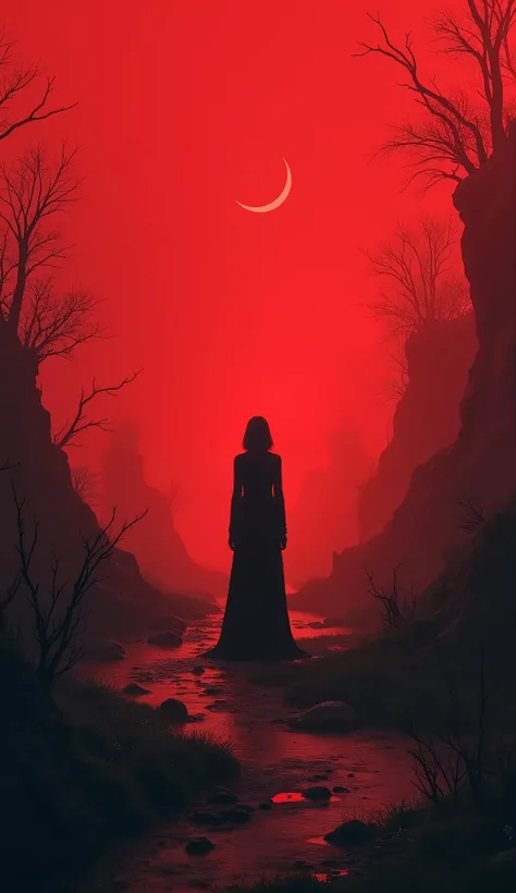 Ashley Wood style, dark scarlet background, chemiluminescence. (animation. The night will pass, a clear morning will come
I know that happiness awaits you and me
The night will pass, the stormy time will pass
The sun will rise 1 crescent moon, romance, fai...