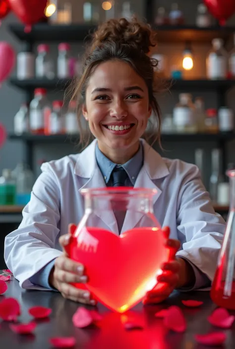 A profile photo on the topic of chemistry and Valentine's Day 