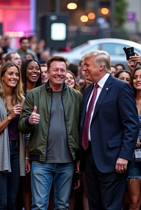 Une photo du couple Donald Trump et Elon Musk faisant le salut hitlérien