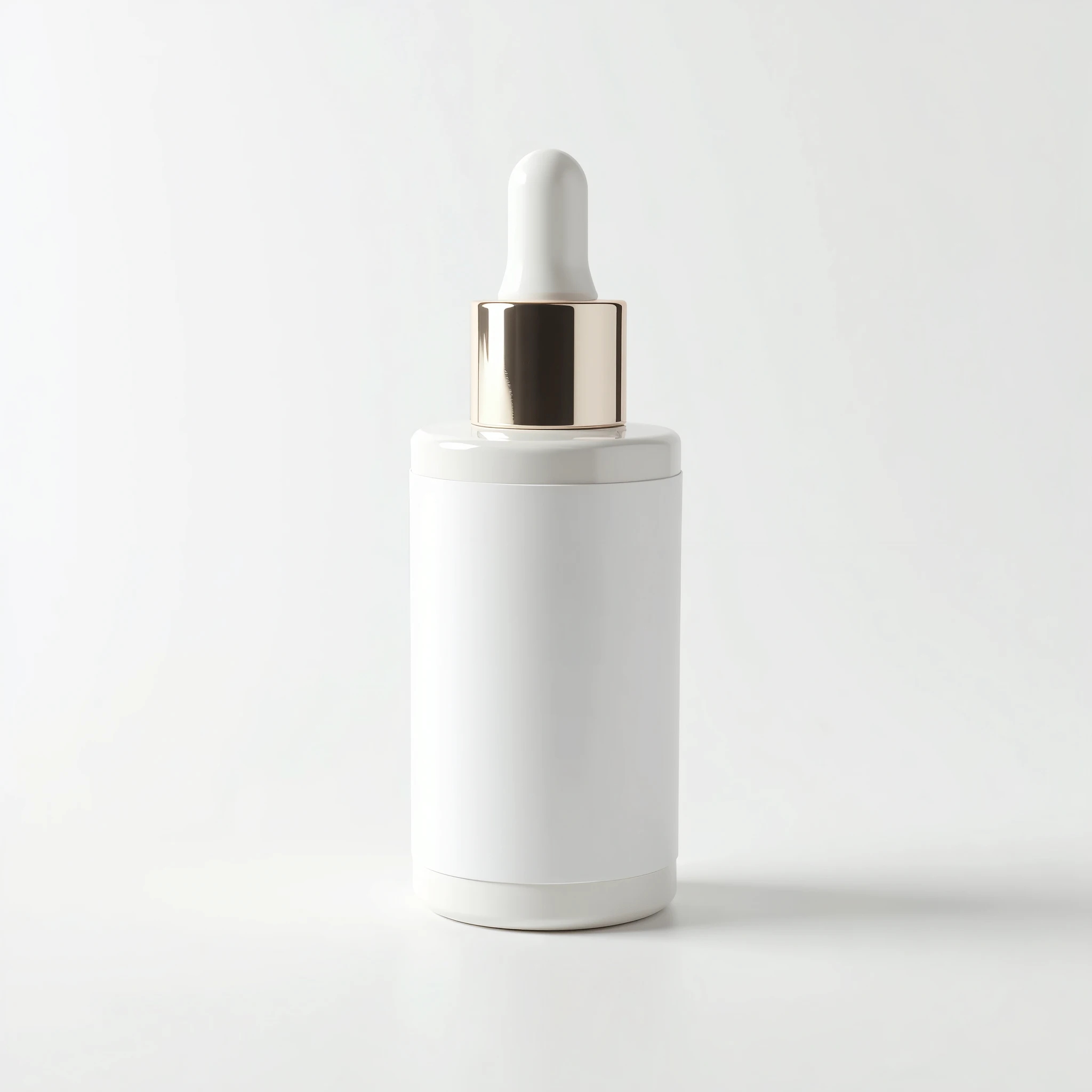 a serum skincare product for practicing graphic design, white blank background