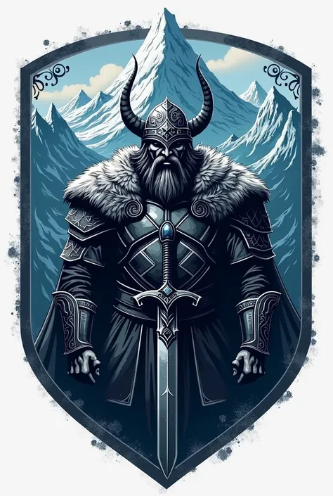 Create a team logo with the name Valhalla without a white background 