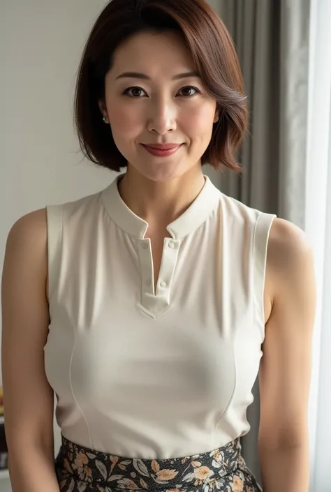   Mature Women 、   Japanese  、48 years old (Mature Beauty: 1.5)、 kind,  Enchanting Smiles  、( nasolabial folds :1.4)、   Natural Aging   、Warm Eyes 、 Soft  , Natural Wrinkles, Beautiful Skin  (1.4)、 highly detailed   (1.4)、Unmatched Beauty live venue with b...