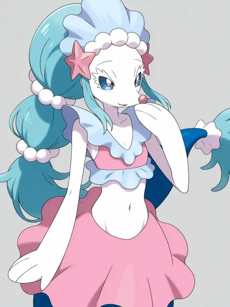 score_9, score_8_up, score_7_up,  source_anime, masterpiece, best quality, anime screencap,source_anime, anatomically correct,
simple background,gray background,Primarina/(pokemon/),((girly)),solo