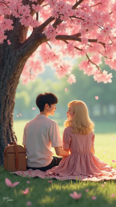 Under the cherry tree、Jungkook and the couple who look like Rose