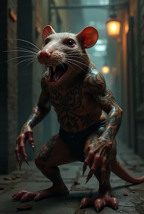 Mafia rat tattooed