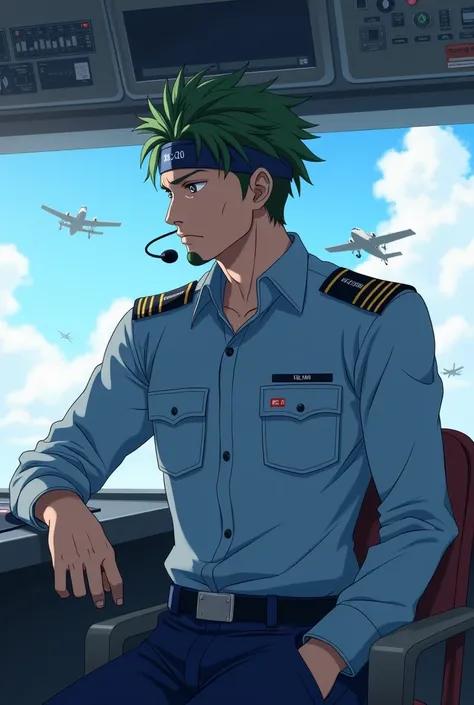 Let's create a anime personal logo:
1. main actor joker
2. must be inside a control tower (control tower cabin) which must have: 
to. equipment, screens and radar
3.You must be uniformed as follows: 
to. light blue shirt with two pockets
b. on the shoulder...