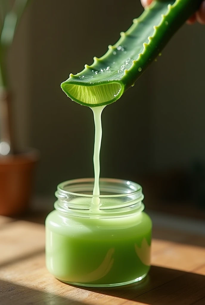 ALOVERA CORTADA POURING LIQUID BISCUIT
ON A JAR IN A SUGGESTIVE WAY