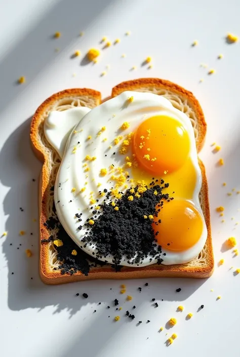 Create a white, black and yellow toast 