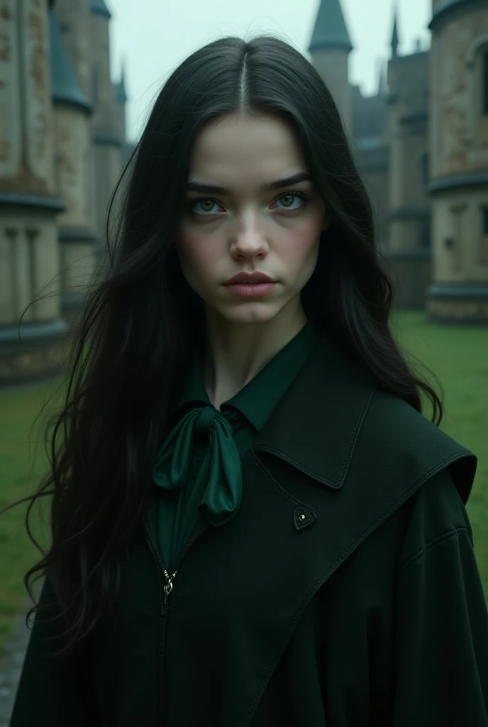 Slytherin student who is women with black hair