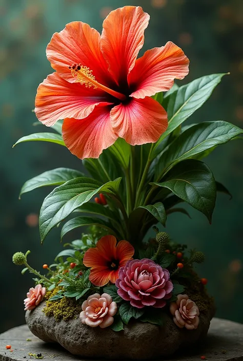 
A hybrid that was obtained by vegetatively crossing hibiscus and pedalanthus