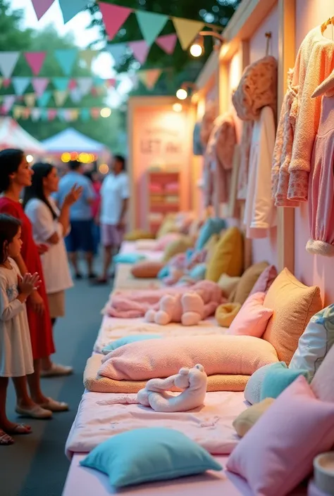 presentation of baby things at a fair