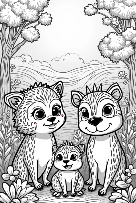 I want to create an animal-themed coloring book for s. Just vector art 