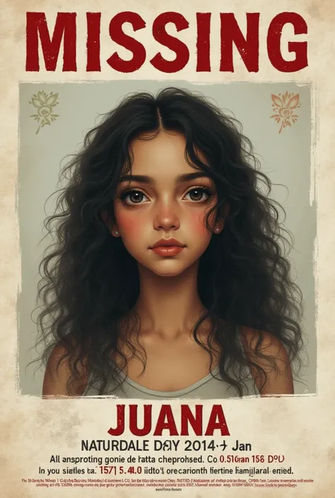 A missing poster for a Girl Named Juana